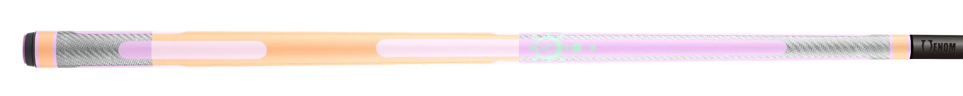 Poison Candy Pool Cue with Carbon Fiber Shaft - Peach/Lavender
