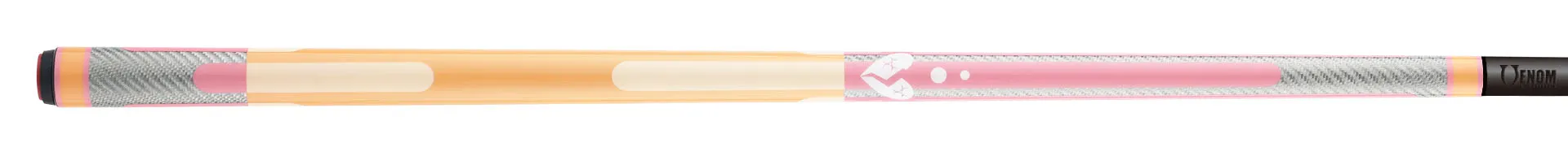 Poison Candy Pool Cue with Carbon Fiber Shaft - Peach/Pink