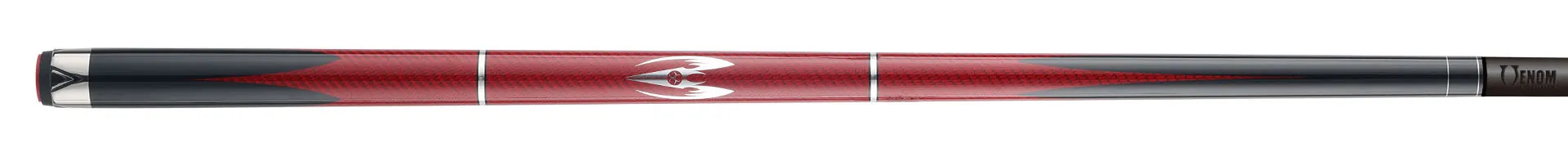 Poison Maelith Pool Cue with Carbon Fiber Shaft - Black/Red