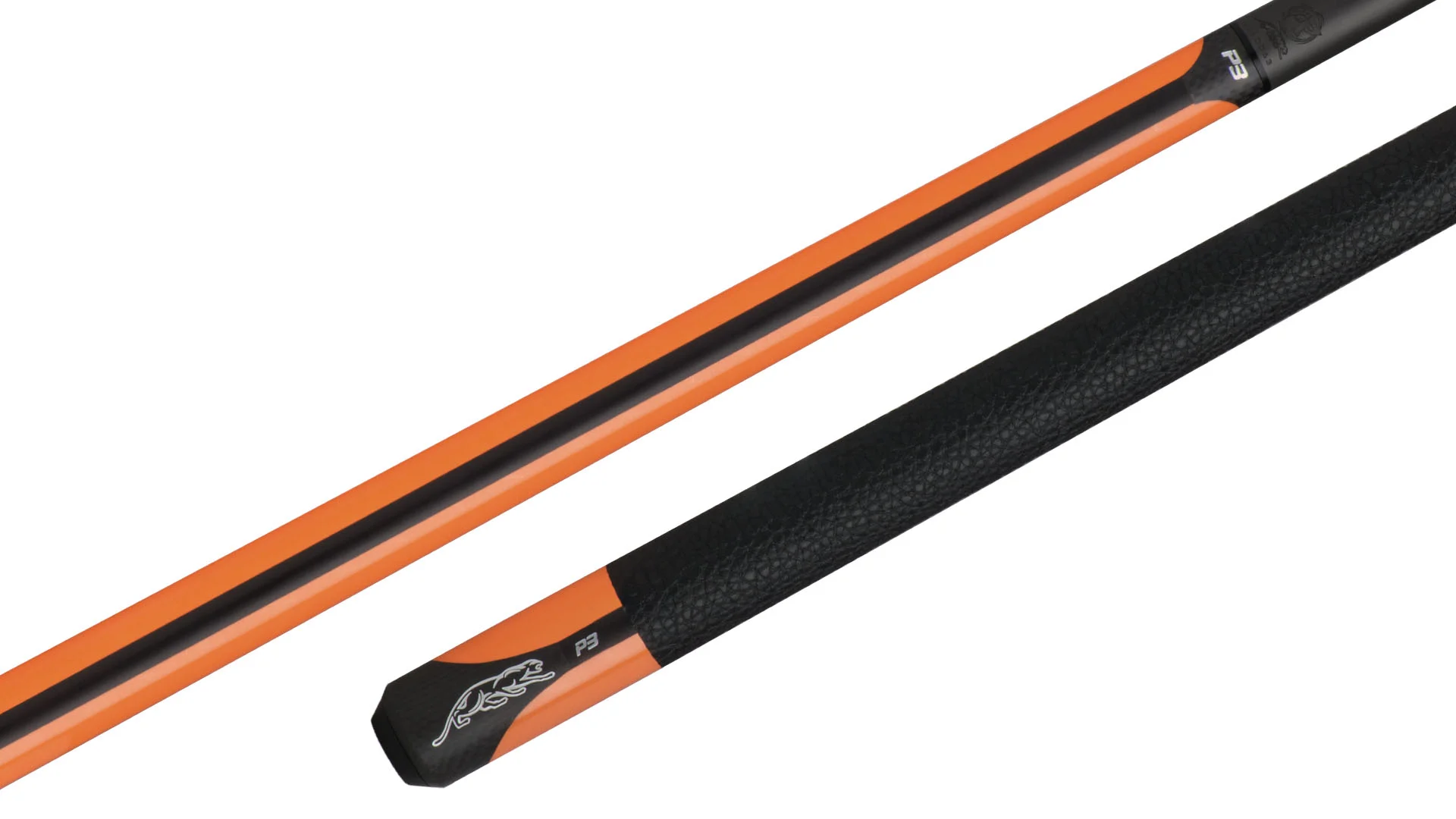 Predator P3 Flare Orange Pool Cue - Leather Luxe Wrap - Image 2
