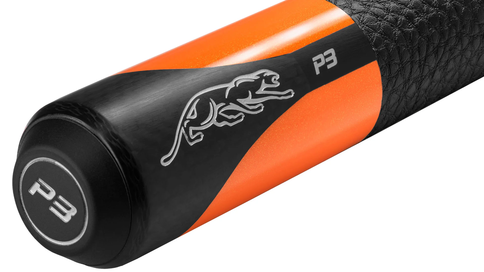 Predator P3 Flare Orange Pool Cue - Leather Luxe Wrap - Image 3
