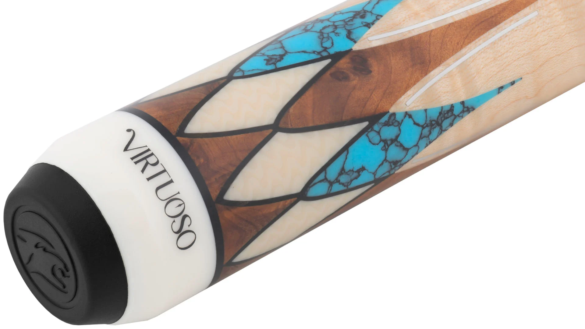 Predator CRM Virtuoso Natural Curly Maple / Turquoise Carom Cue and 3-Cushion Cue - Image 4