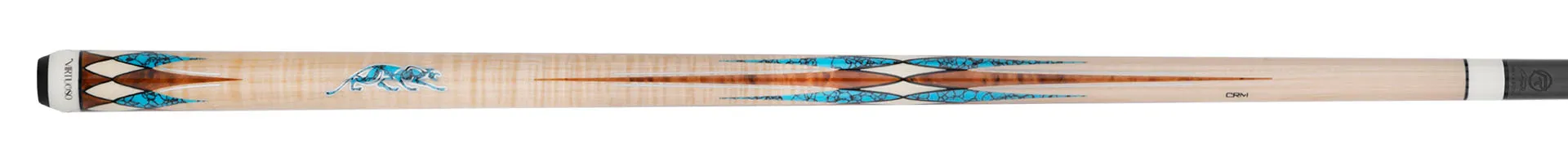 Predator CRM Virtuoso Natural Curly Maple / Turquoise Carom Cue and 3-Cushion Cue - Image 5